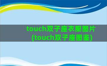 touch双子座衣服图片(touch双子座图鉴)