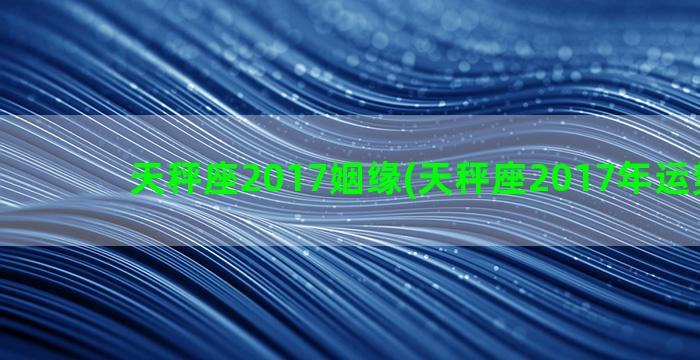 天秤座2017姻缘(天秤座2017年运势详解)